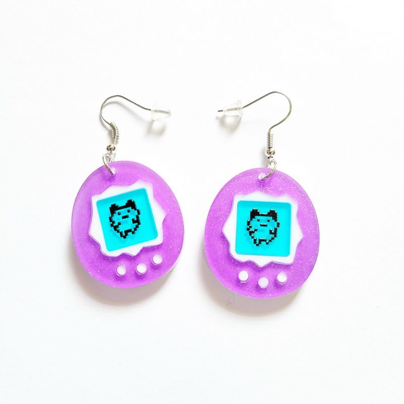 Tamagotchi 90s Y2K Style Drop Earrings