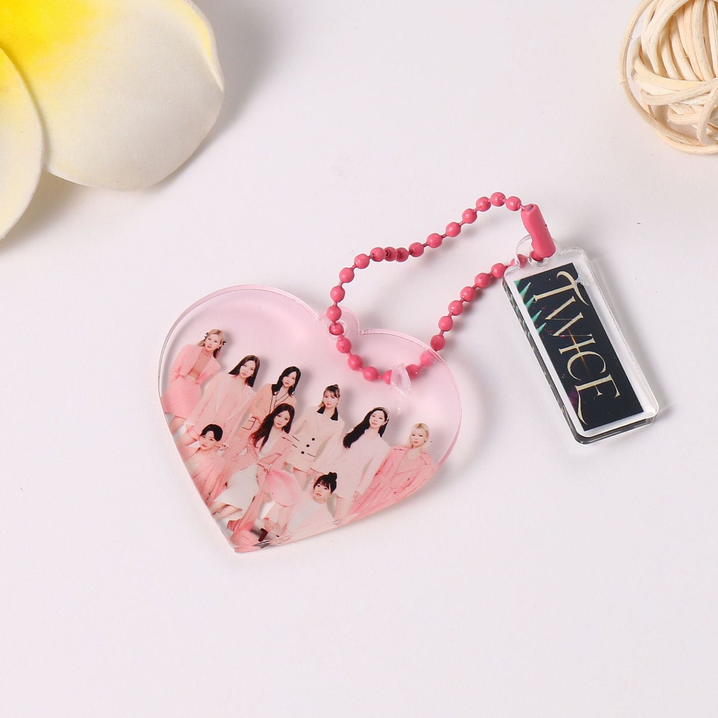 KPOP Heart Photo Keychains - BTS, NCT, Aespa, Twice, Blackpink, TXT, Stray Kids