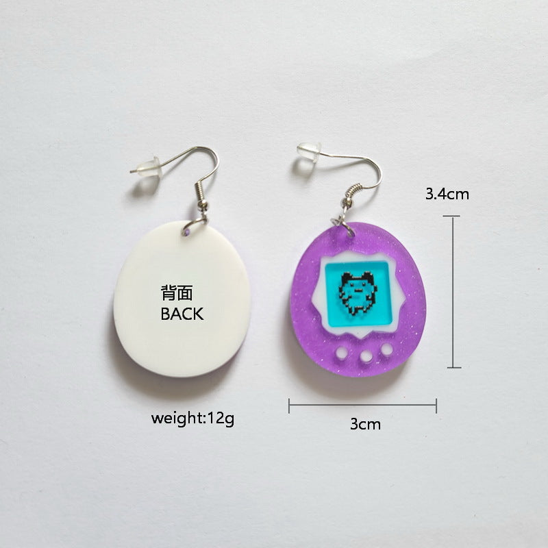 Tamagotchi 90s Y2K Style Drop Earrings