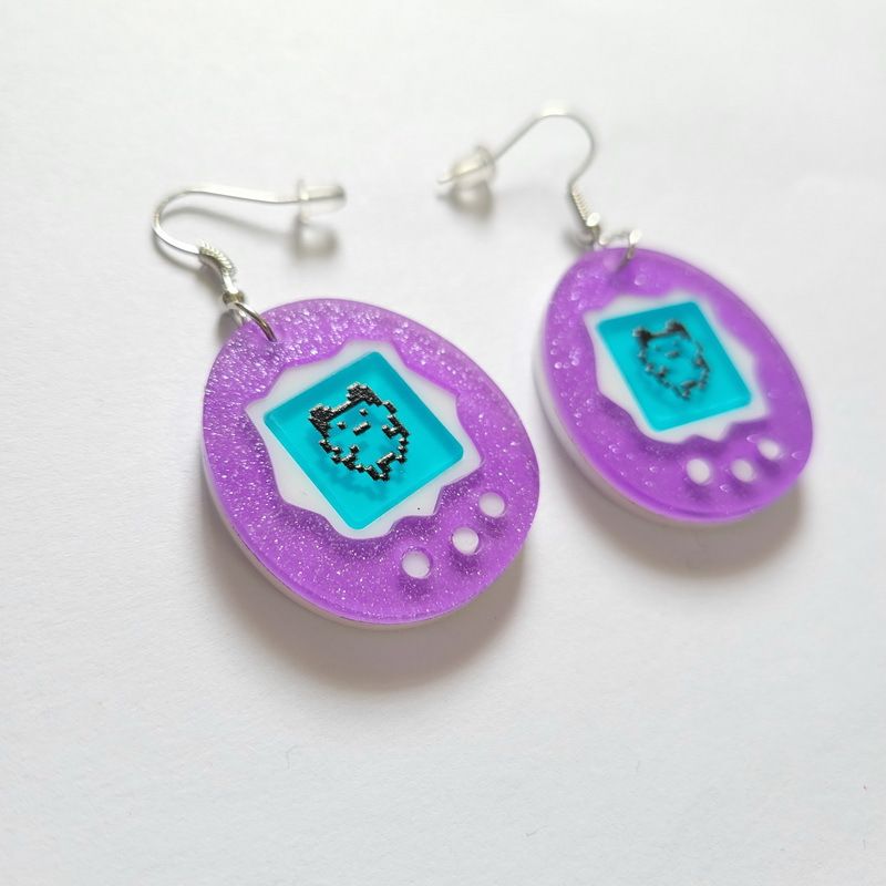 Tamagotchi 90s Y2K Style Drop Earrings