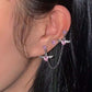 Winged Heart Double Helix Chain Earring