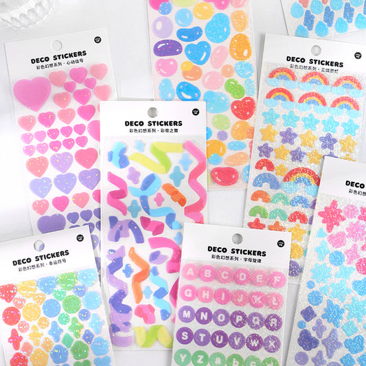 Kawaii Rainbow Deco Stickers Sheet