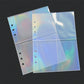 Holographic A5 Binder Refill Inserts (10 Pages) - Clear, Stars, and Cherry Blossom Designs