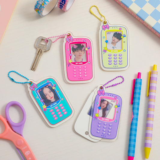 Kawaii Y2K Retro Phone Photo Keychain