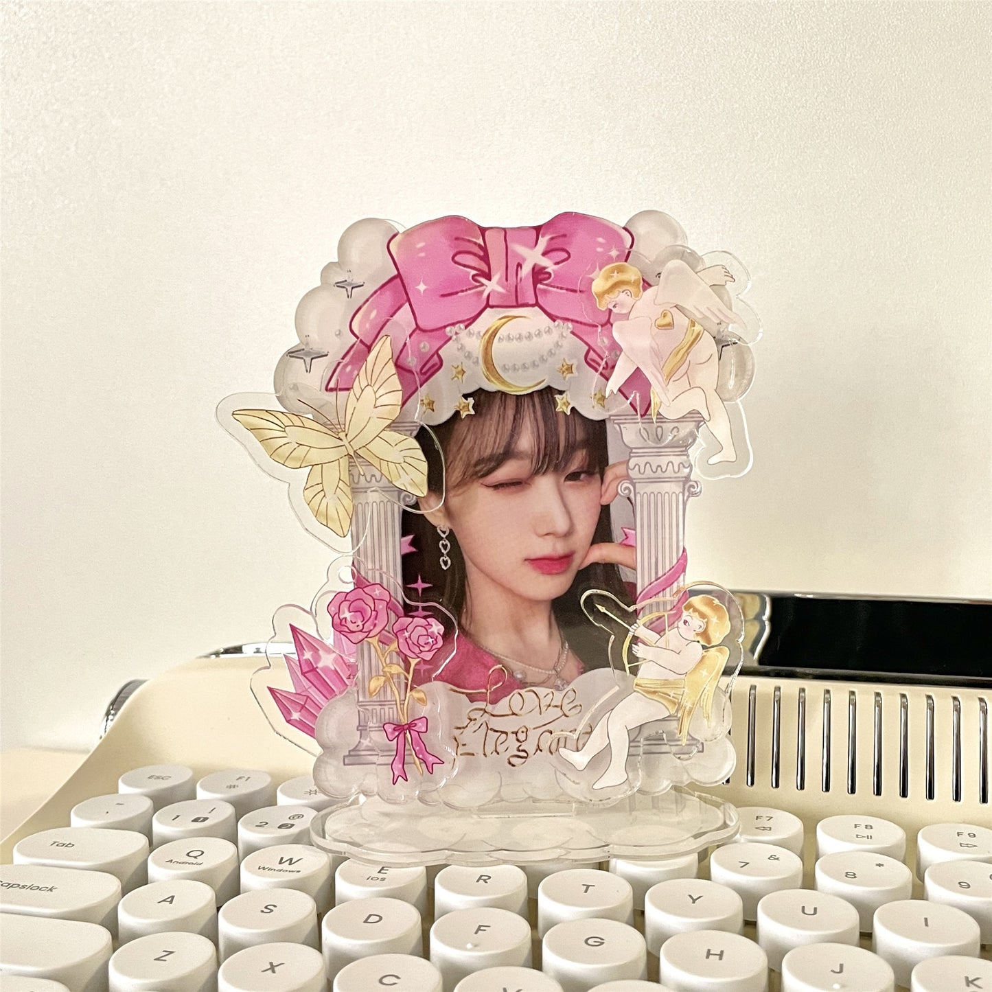 Fancy Cupid Acrylic Photocard Frames With Accessories