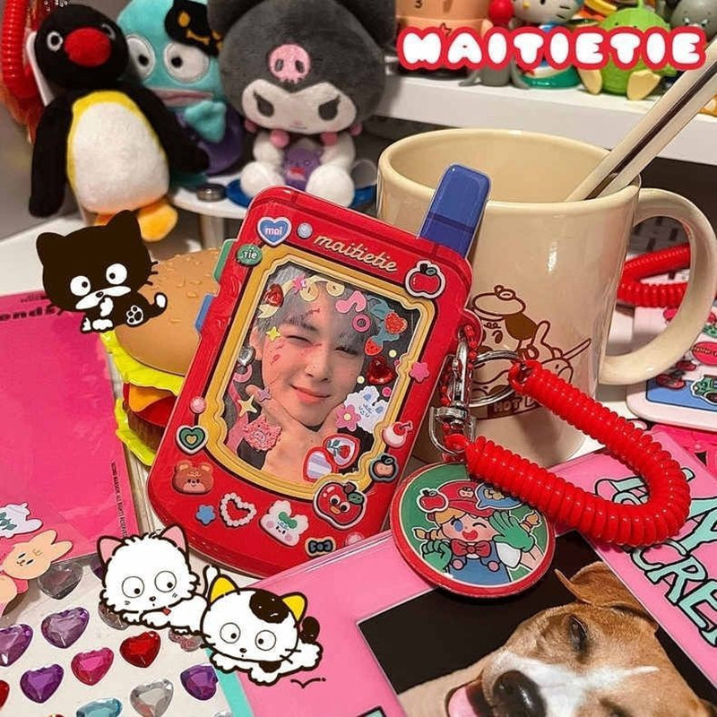 Kawaii Y2K Retro Flip Phone Photocard Holder
