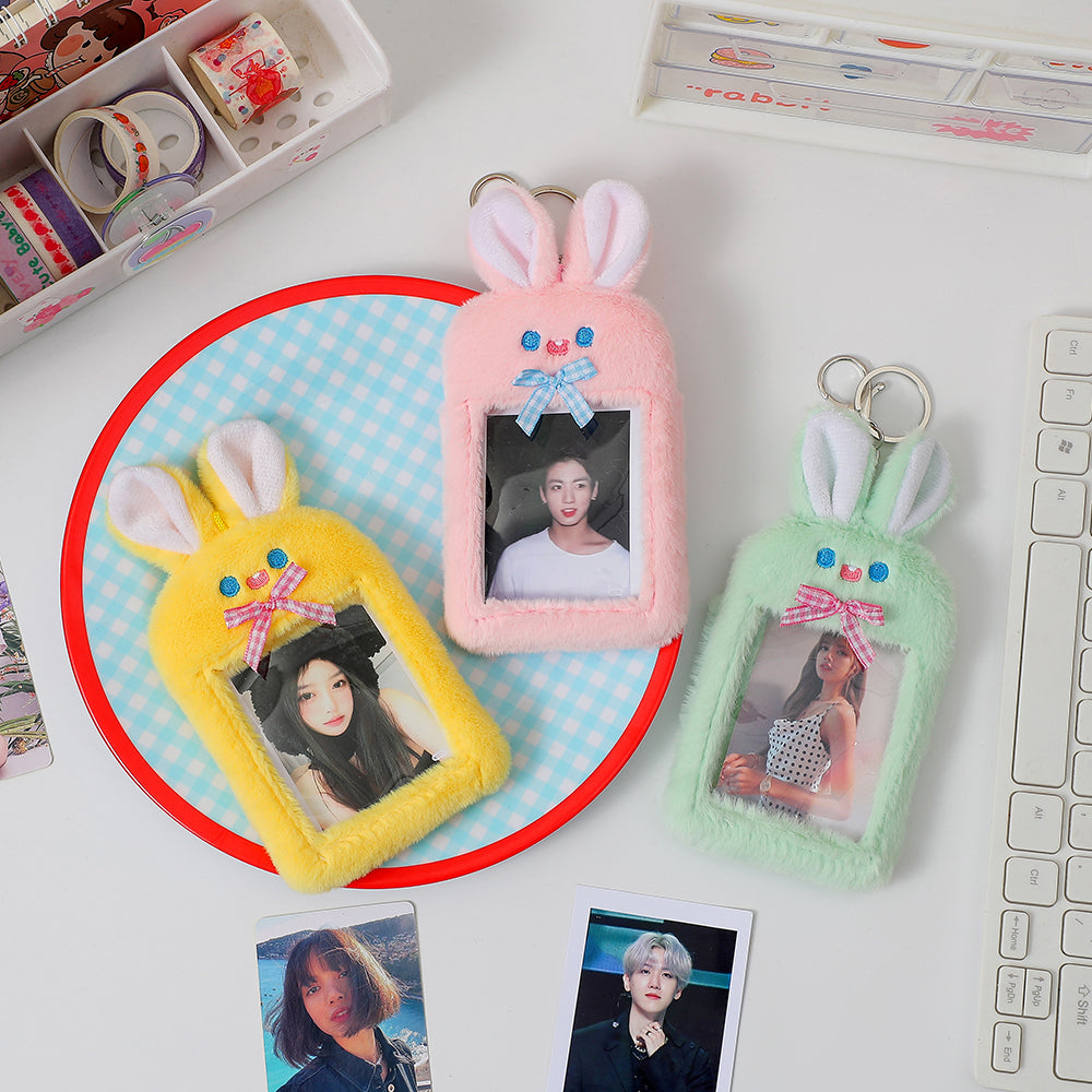 Kawaii Bunny Plush Photocard Holders