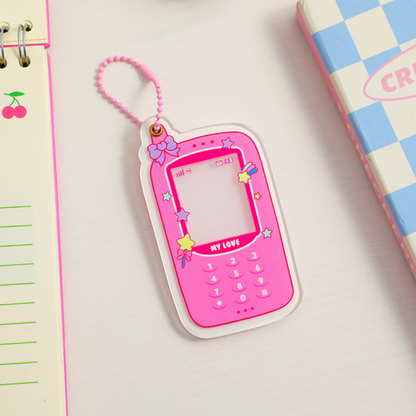 Kawaii Y2K Retro Phone Photo Keychain