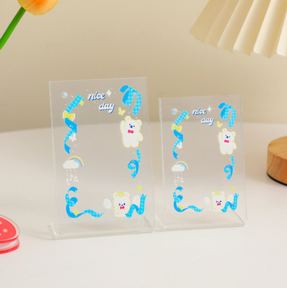 Kawaii Ribbon Acrylic Photocard Holders