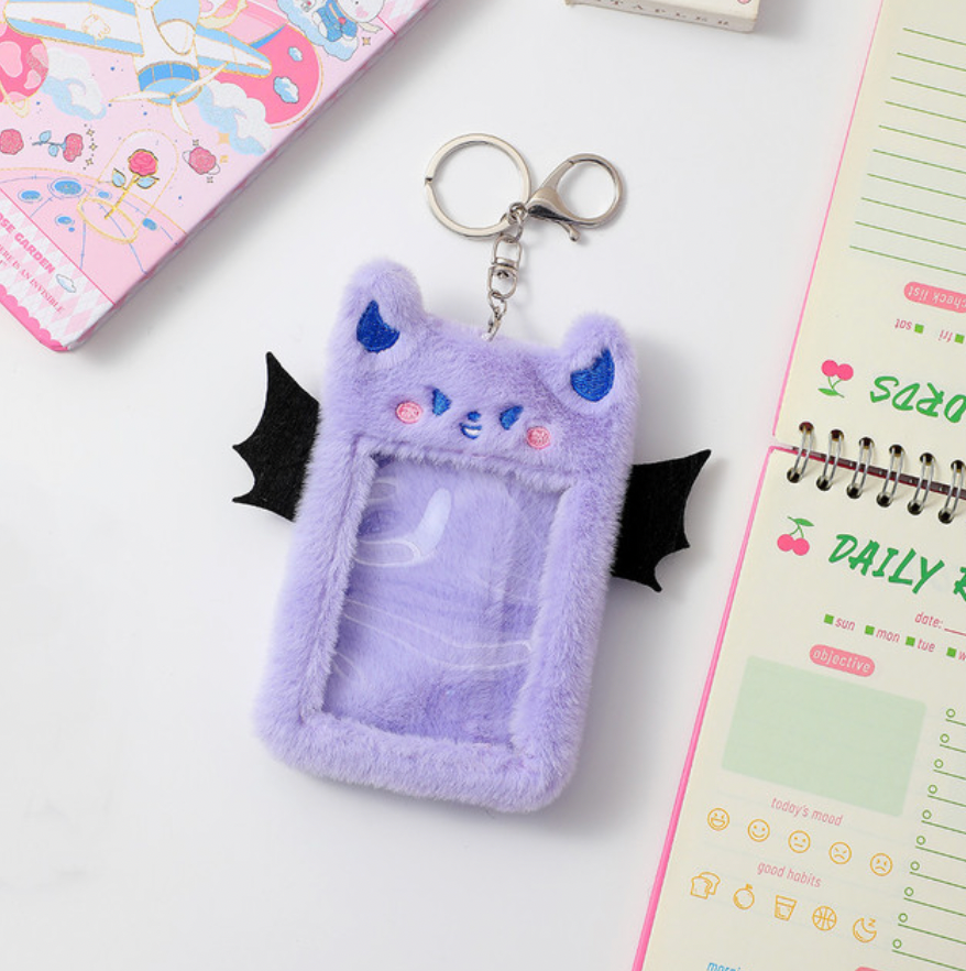 Kawaii Creepy Cute Plush Bat Photocard Holders