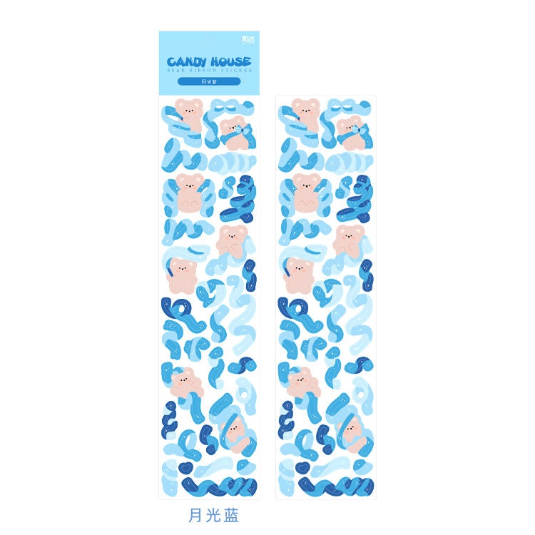 Kawaii Candy Bear Deco Stickers (2 Sheets)