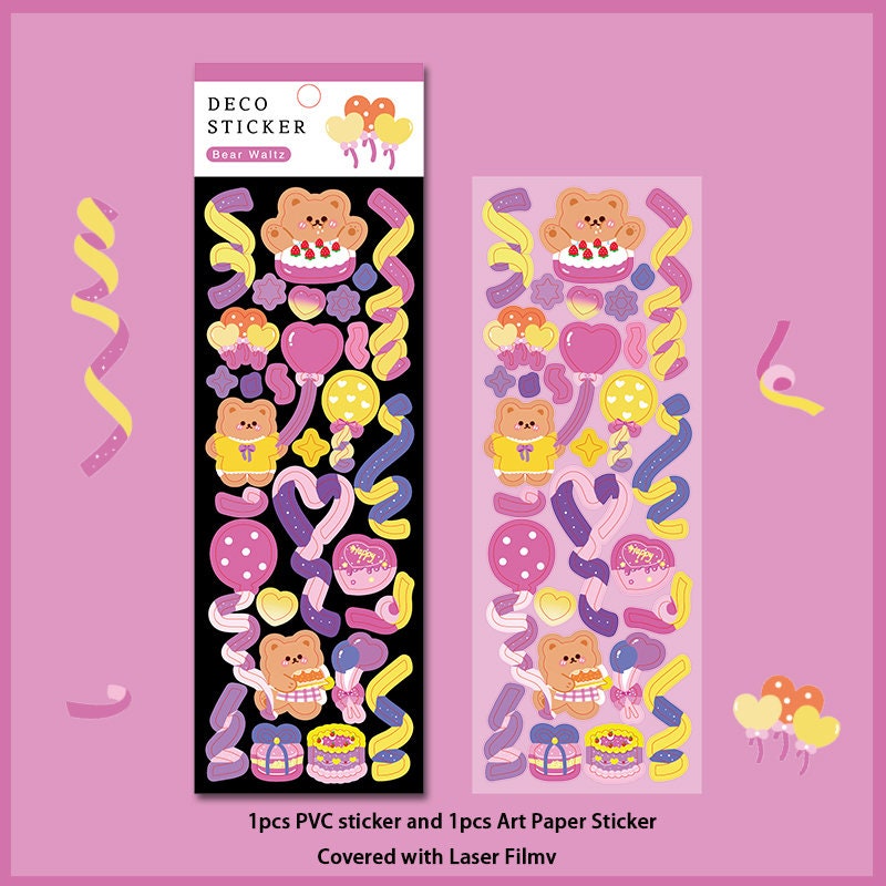 Kawaii Bear Waltz Stickers (2 Sheets)