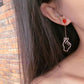Korean Finger Heart Asymmetrical Earrings
