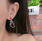 Korean Finger Heart Asymmetrical Earrings