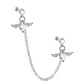 Winged Heart Double Helix Chain Earring