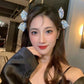 Korean Rhinestone Barrette Hair Bows (Pair of 2)
